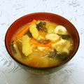龍青空ママ's cooksnap of when they made あったか満足～具沢山なお味噌汁～.