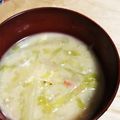 ぼんぼんりぼん's cooksnap of when they made ＊カニカマとキャベツと卵の癒し♡味噌汁＊.