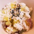 Boquerona's cooksnap of when they made 秋の旬！炊飯器で炊くだけ！サツマイモご飯.