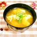 ももちゃんのれしぴ's cooksnap of when they made 簡単　朝食！　めかぶと　豆腐の　お味噌汁.