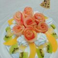 Momopaca☆'s cooksnap of when they made りんごのローズオードブル♡飾りリンゴ.