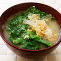 あーこ姐's cooksnap of when they made わさび菜と卵のお味噌汁.