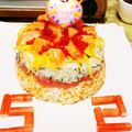 ぽんこ♡'s cooksnap of when they made 海鮮ケーキ寿司.