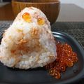 ダイナマイト漆黒's cooksnap of when they made 【北海道】鮭山漬けおにぎり.