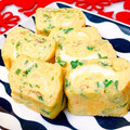 ☆３匹の子ぶた☆'s cooksnap of when they made 【簡単】ネギチーズの玉子焼き.