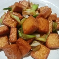 ゆみらんたん's cooksnap of when they made 厚揚げと長ネギの味噌炒め.