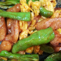 ハニイとムサシ's cooksnap of when they made ししとうとウインナーの卵ケチャ炒め.