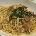 チナネコ☆'s cooksnap of when they made たっぷりキノコとベーコンの和風スパゲティ.