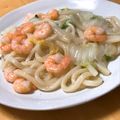 レオン犬's cooksnap of when they made 塩味で★白菜とえびのシンプル蒸しうどん.