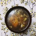 NAOばあさん's cooksnap of when they made ＊蒸し鶏の茹で汁で＊簡単スープ＊.