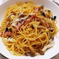 ちー坊0107's cooksnap of when they made お吸い物の素deパスタ.