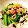 クックOFW7NB☆'s cooksnap of when they made 小松菜とイカの炒めもの.