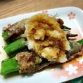 monchan♪♪'s cooksnap of when they made おろしポン酢でさっぱり❤オクラの肉巻き❤.