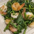 あや　ぱん's cooksnap of when they made 空芯菜と海老のガーリック炒め♡.