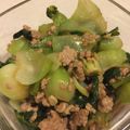 モモコ2016's cooksnap of when they made 青梗菜とひき肉のガーリックオイスター炒め.