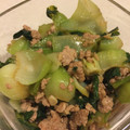 モモコ2016's cooksnap of when they made 青梗菜とひき肉のガーリックオイスター炒め.