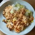 ぱくちーちゃん's cooksnap of when they made 俺流！めちゃうま納豆レタス炒飯.