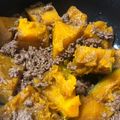oiai23's cooksnap of when they made ひき肉でおかず感アップ かぼちゃの煮物.