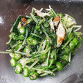 ラヒラヒ's cooksnap of when they made 簡単！オクラと水菜とちくわの胡麻和え.