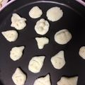 黒崎海岸おちびシェフ's cooksnap of when they made ハロウィンに★おばけのポテトもち.