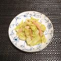 シビシビさん's cooksnap of when they made 副菜☆キャベツとハムのカレー醤油和え★.