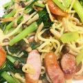 67luna's cooksnap of when they made 小松菜とベーコンのスパゲティー♪.