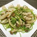 ジョングレ's cooksnap of when they made ☆豚肉とおかひじきのガリバタ炒め☆.