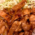 rikamoko's cooksnap of when they made ヨシダグルメソースで「豚の生姜焼き」.