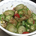 めがねりんご's cooksnap of when they made ミョウガときゅうりとオクラの簡単和え物.