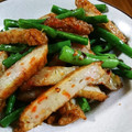 にゃ★にゃ's cooksnap of when they made いんげんとさつま揚げの炒め煮.