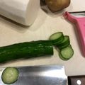 ふたごママちゃん's cooksnap of when they made コロがらないきゅうりの切り方.