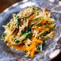 ちゃちゃまる26's cooksnap of when they made 水菜、人参、えのき の 彩りツナ炒め.
