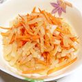 KUMI KUMI's cooksnap of when they made 大根と人参の中華風キンピラ【簡単副菜】.