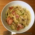 70suntower's cooksnap of when they made ＊ベーコンとぶなしめじの和風パスタ＊.