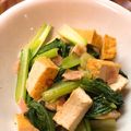気まぐれご飯を作る人's cooksnap of when they made 簡単☆厚揚げと小松菜のアンチョビベーコン.