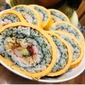 3女2男のちびまま's cooksnap of when they made 玉子巻き寿司（太巻き）♪.