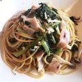＊Hiromi_f＊'s cooksnap of when they made 小松菜とベーコンの和風パスタ.