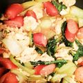 tsuyochan's cooksnap of when they made チンゲン菜としいたけと卵の炒め物♪.