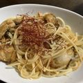 wamiya's cooksnap of when they made 牡蠣の旨みたっぷりガーリック醤油パスタ.