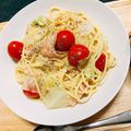 lulu_'s cooksnap of when they made 瞬殺！ウインナーレタストマトぱすた！.