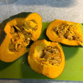 クックSYQYQL☆'s cooksnap of when they made 超簡単なかぼちゃの切り方☆ペティーナイフ.