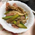クックよしみん♡'s cooksnap of when they made 舞茸入アスパラベーコンのバタポン炒め.
