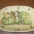 いっくうー's cooksnap of when they made ナイスコラボ！！小松菜とチーズのチヂミ☆.
