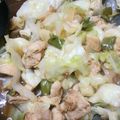 クックG7NQ1Y☆'s cooksnap of when they made キャベツと鶏モモのめんつゆバター炒め.