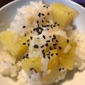 cokumaco's cooksnap of when they made 出汁なし！超簡単さつまいもご飯.