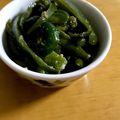 uka0430's cooksnap of when they made 黒すり胡麻でピーマンのナムル.
