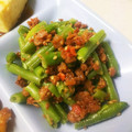 ちょちょこ✫'s cooksnap of when they made レンジで簡単☆いんげんのそぼろ胡麻和え。.