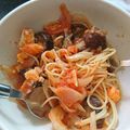 クックUL8OCM☆'s cooksnap of when they made なすとベーコンの簡単トマトパスタ.