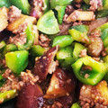 みらちぇ's cooksnap of when they made ＊甘辛！茄子とピーマンの味噌そぼろ炒め＊.