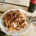 プリン坊's cooksnap of when they made タコのパスタ.